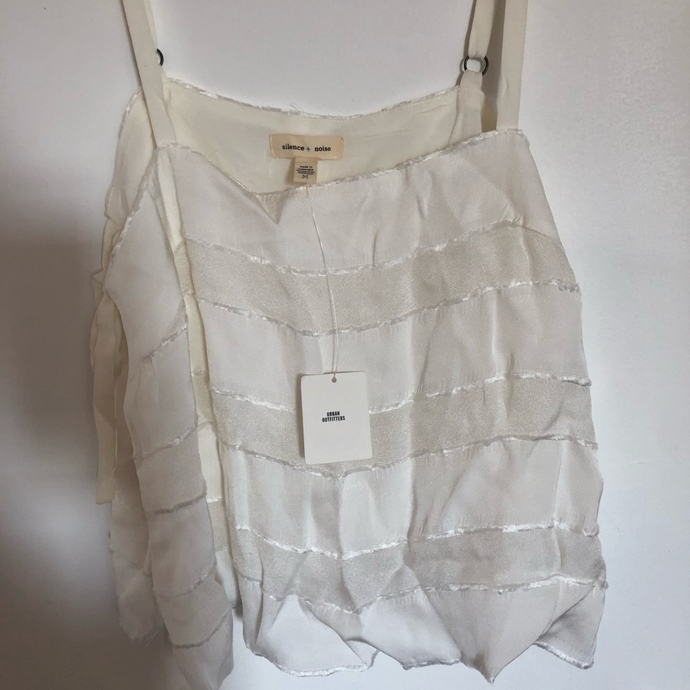 White dainty open summery top